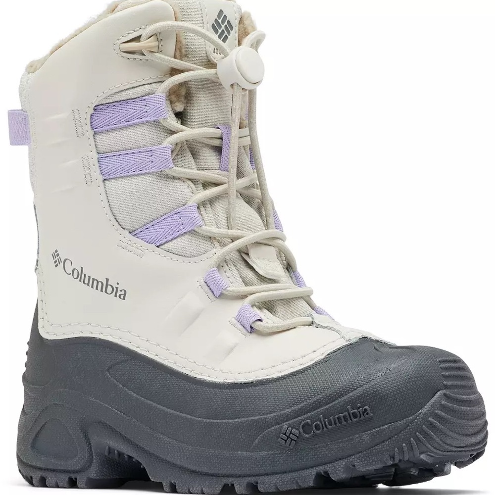 Columbia Kids Ivory and Lavender Insulated Winter Boot